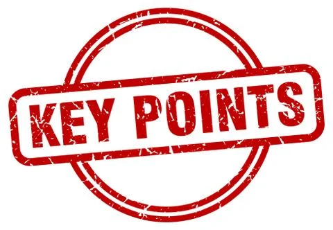 Key points grunge stamp. key points round vintage stamp Stock Illustration