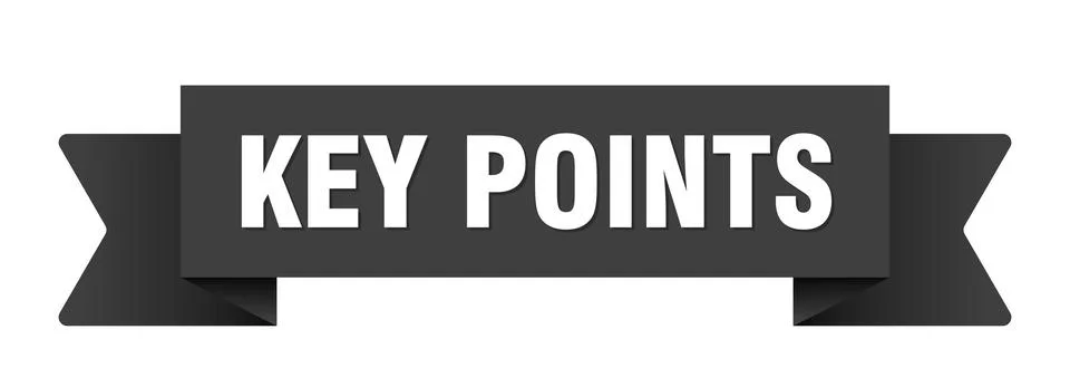Key points ribbon isolated on transparent background. key points ribbon Stock Illustration