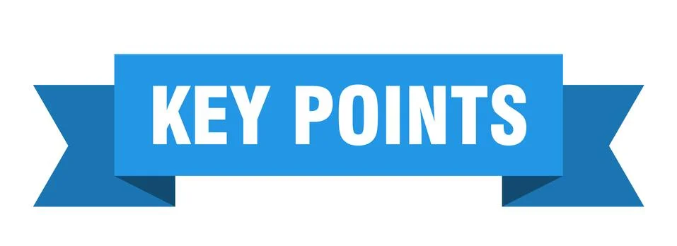 Key points ribbon. key points isolated band sign. key points banner Stock Illustration