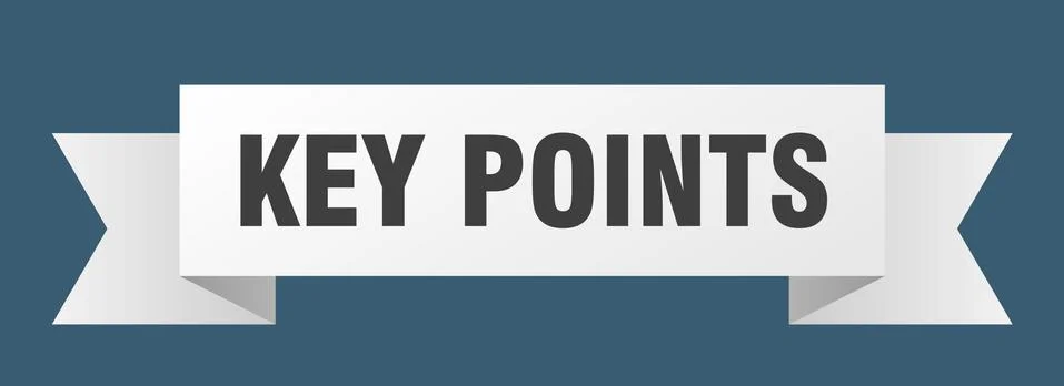 Key points ribbon. key points isolated band sign. key points banner Stock Illustration