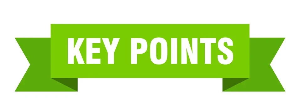 Key points ribbon. key points isolated band sign. key points banner Stock Illustration