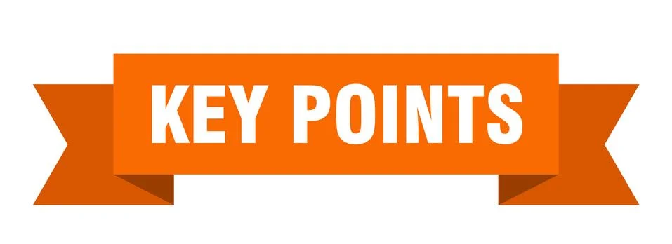 Key points ribbon. key points isolated band sign. key points banner Stock Illustration