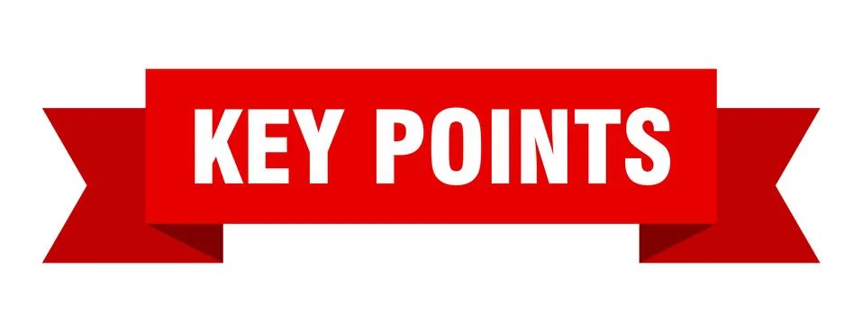 Key points ribbon. key points isolated band sign. key points banner Stock Illustration