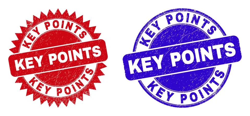 KEY POINTS Round and Rosette Seals with Corroded Texture Stock Illustration