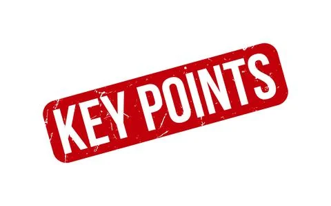 Key Points rubber grunge stamp seal vector Stock Illustration