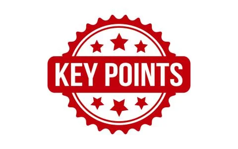 Key Points rubber grunge stamp seal vector Stock Illustration