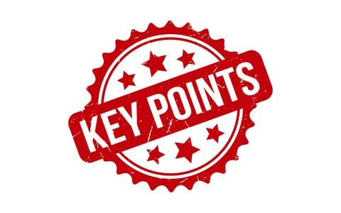 Key Points rubber grunge stamp seal vector Stock Illustration