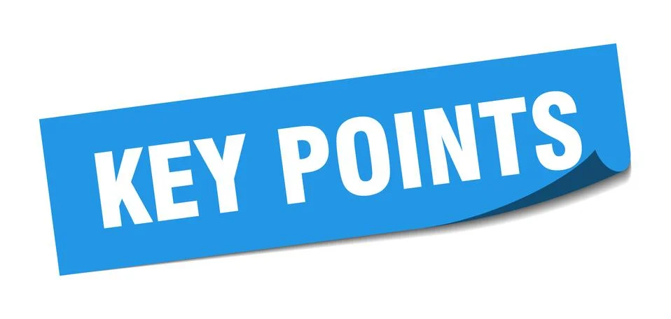 Key points sticker. key points square isolated sign. key points label Stock Illustration