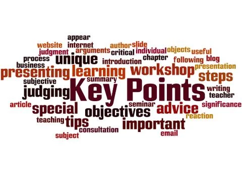 Key Points, word cloud concept Stock Illustration