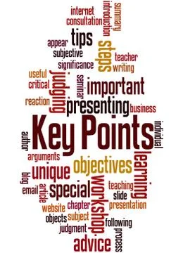 Key Points, word cloud concept Stock Illustration