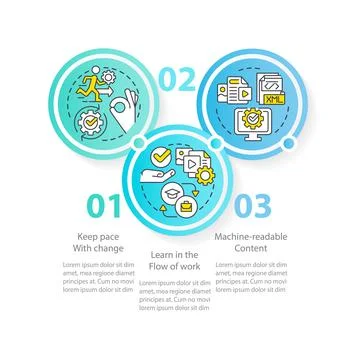 Key principles circle infographic template Illustrazione stock
