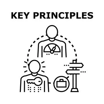 Key principles guiding business development strategy Stock Illustration