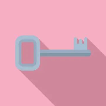 Key privacy icon flat vector. Data protect Stock Illustration