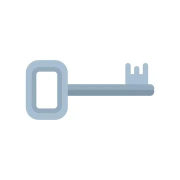 Key privacy icon flat vector. Data protect Stock Illustration