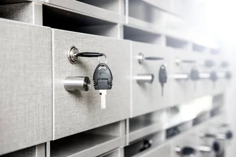 Key with private mailbox at the condo Фото