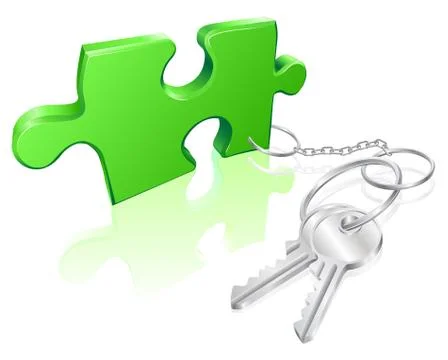 Key to the problem concept Illustrazione stock