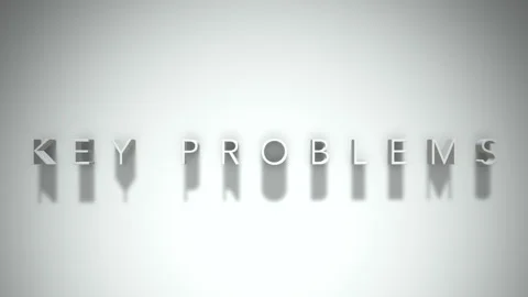 Key problems 3D title animation white text on a white background Stock Footage 299822711