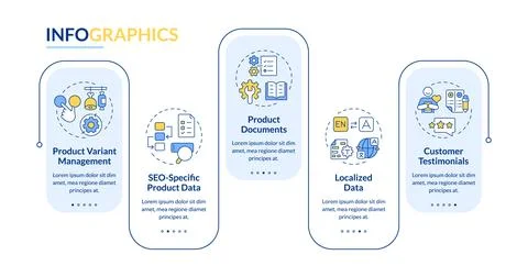 Key product information rectangle infographic vector 库存插图