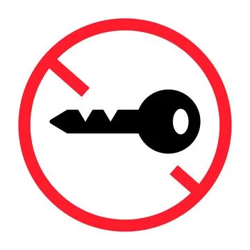 Key prohibited icon. Security. Vector. 스톡 일러스트