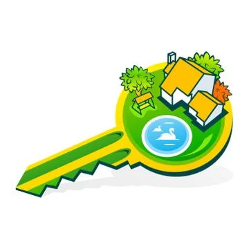 Key from property sign Stock Illustration