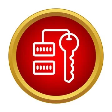 Key providing secure access to personal data system Stock Illustration