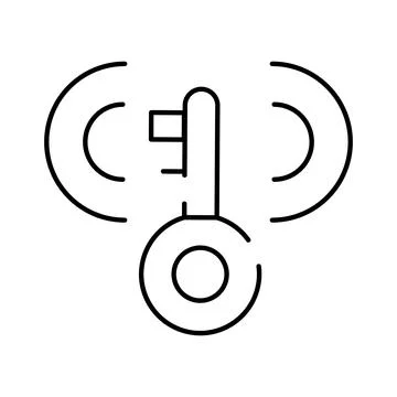 Key providing wireless network security access icon Stock Illustration