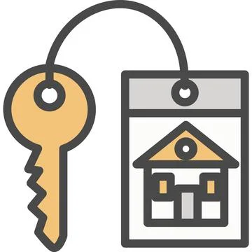 Key from real estate vector icon Illustrazione stock