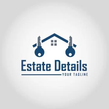 Key real estate vector logo design template Stock Illustration