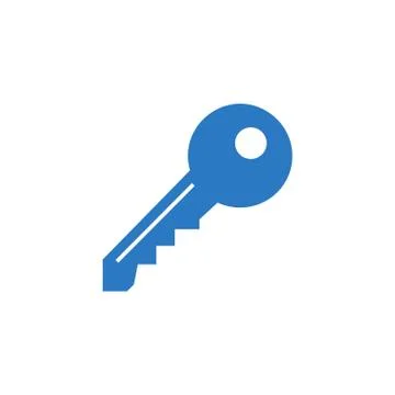 Key related vector glyph icon. Stock Illustration