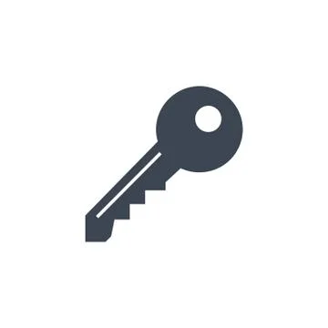 Key related vector glyph icon. Stock Illustration