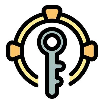 Key representing problem solving, solution, and success in business strategy Illustrazione stock