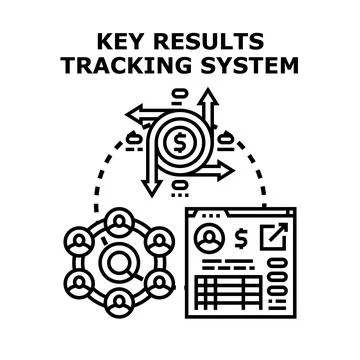 Key results tracking system with progress monitoring イラスト素材