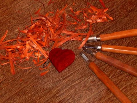 Key ring mahogany solid wood Stock Photos