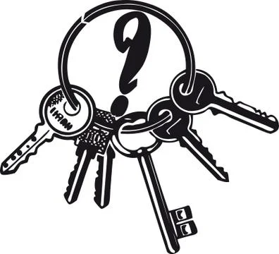 Key ring, Retro Vector Illustration Stock Illustration