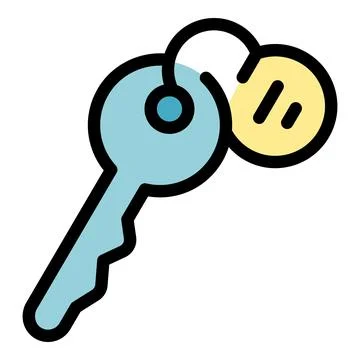 Key room icon vector flat Stock Illustration