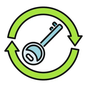 Key rotation cycle for security and password update refresh Stock Illustration