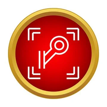 Key scanning icon for digital access security Stockillustratie