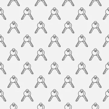 Key seamless pattern Stock Illustration