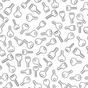 Key Seamless Pattern Illustrazione stock