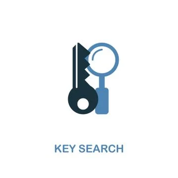 Key Search creative icon in two colors. Premium style design from web Illustrazione stock