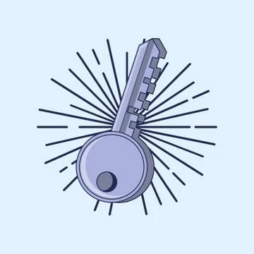 Key secure fintech icon Stockillustratie