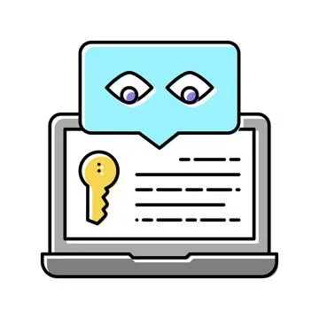 Key security system color icon vector illustration Illustrazione stock