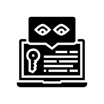 Key security system glyph icon vector illustration 스톡 일러스트