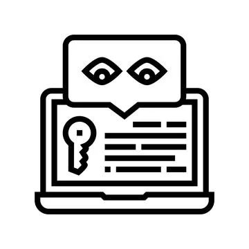 Key security system line icon vector illustration 库存插图