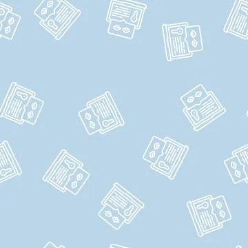 Key security system line seamless pattern Stock Illustration