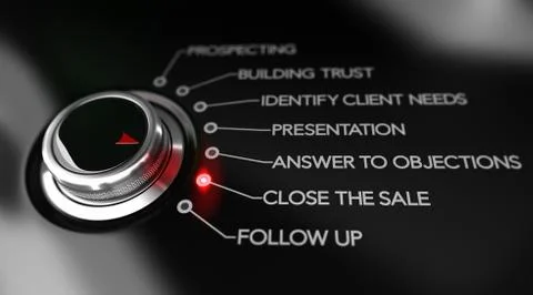Key Selling Points, Sales Process Illustration Stock Illustration
