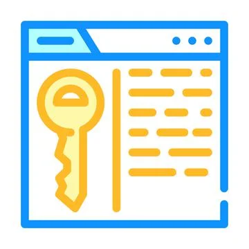 Key seo optimization color icon vector illustration Stock Illustration