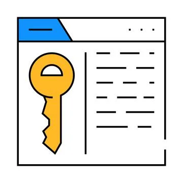 Key seo optimization icon color illustration Stockillustratie