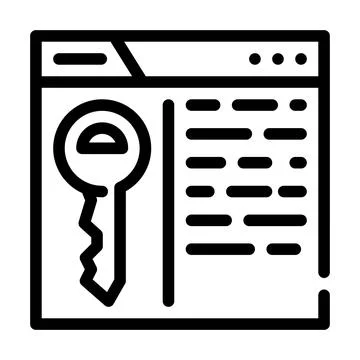 Key seo optimization line icon vector illustration Illustrazione stock