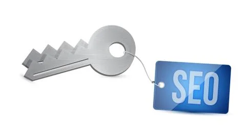 Key to seo search engine optimization illustration design Illustration